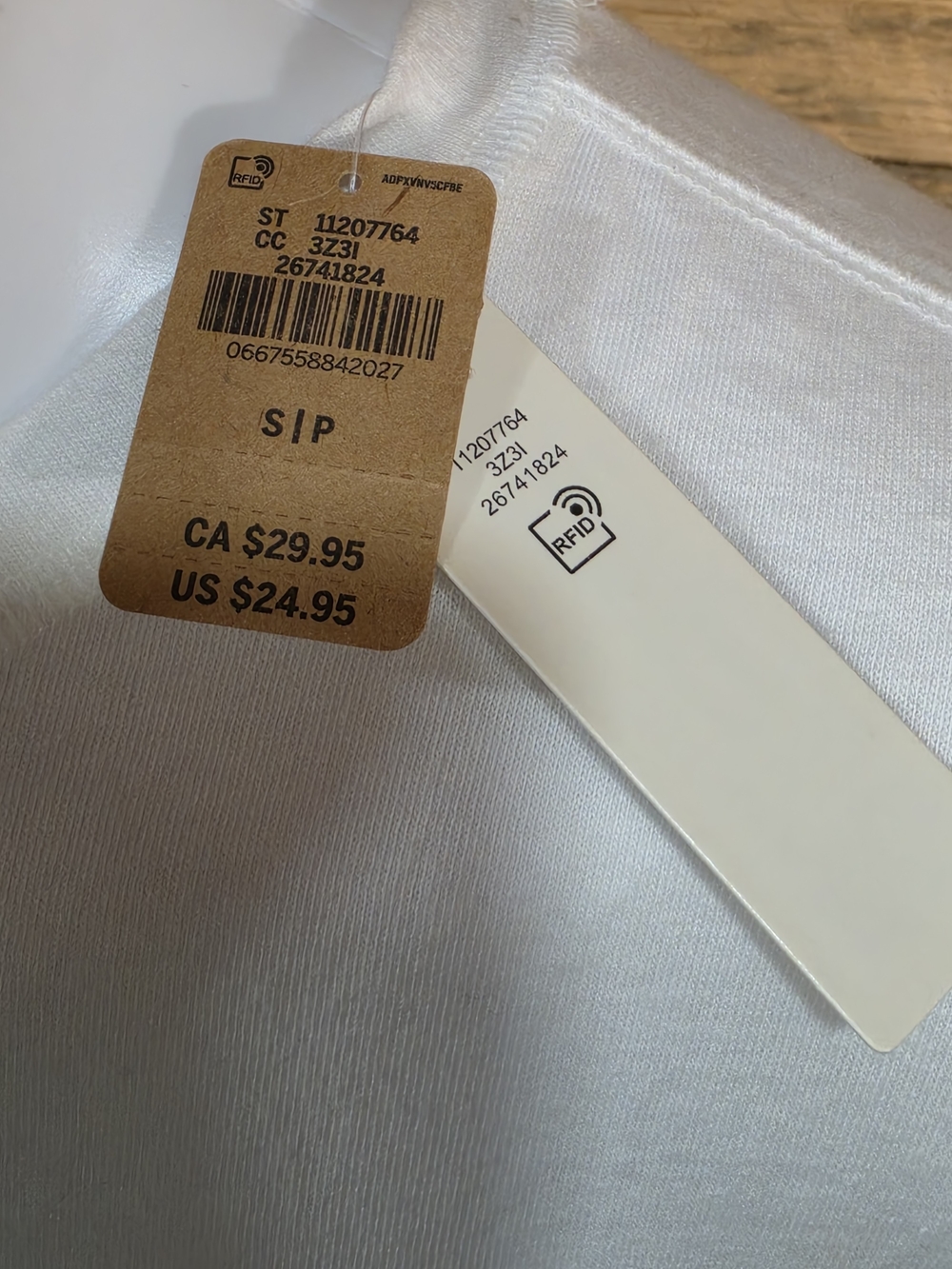 PINK Victoria's Secret White Crew Neck Tee with Subtle Logo - Picture 4 of 5